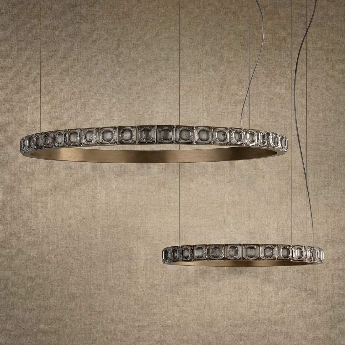 Yiosi Series Nested Crystal Pendant Light Style A - dark