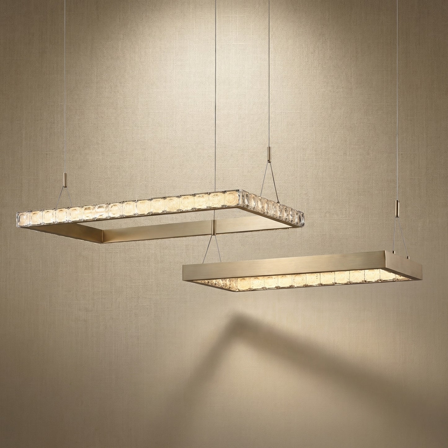 Yiosi Series Nested Crystal Pendant Light Style B - Style 840x540+670x360