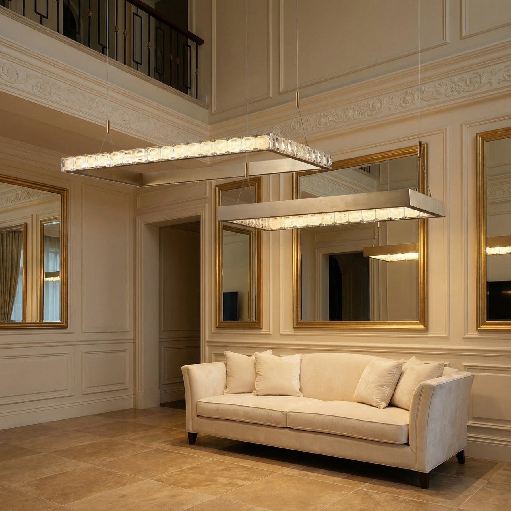 Yiosi Series Nested Crystal Pendant Light Style B - scene-1