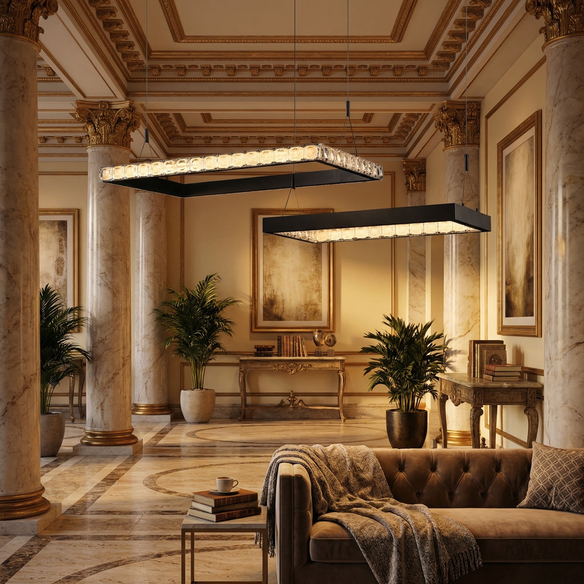 Yiosi Series Nested Crystal Pendant Light Style B - scene-3