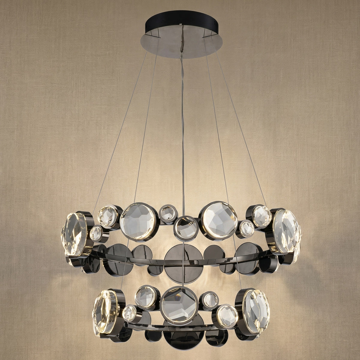 Yiosi Series Nested Crystal Pendant Light Style C - 22" (Dia 560mm)