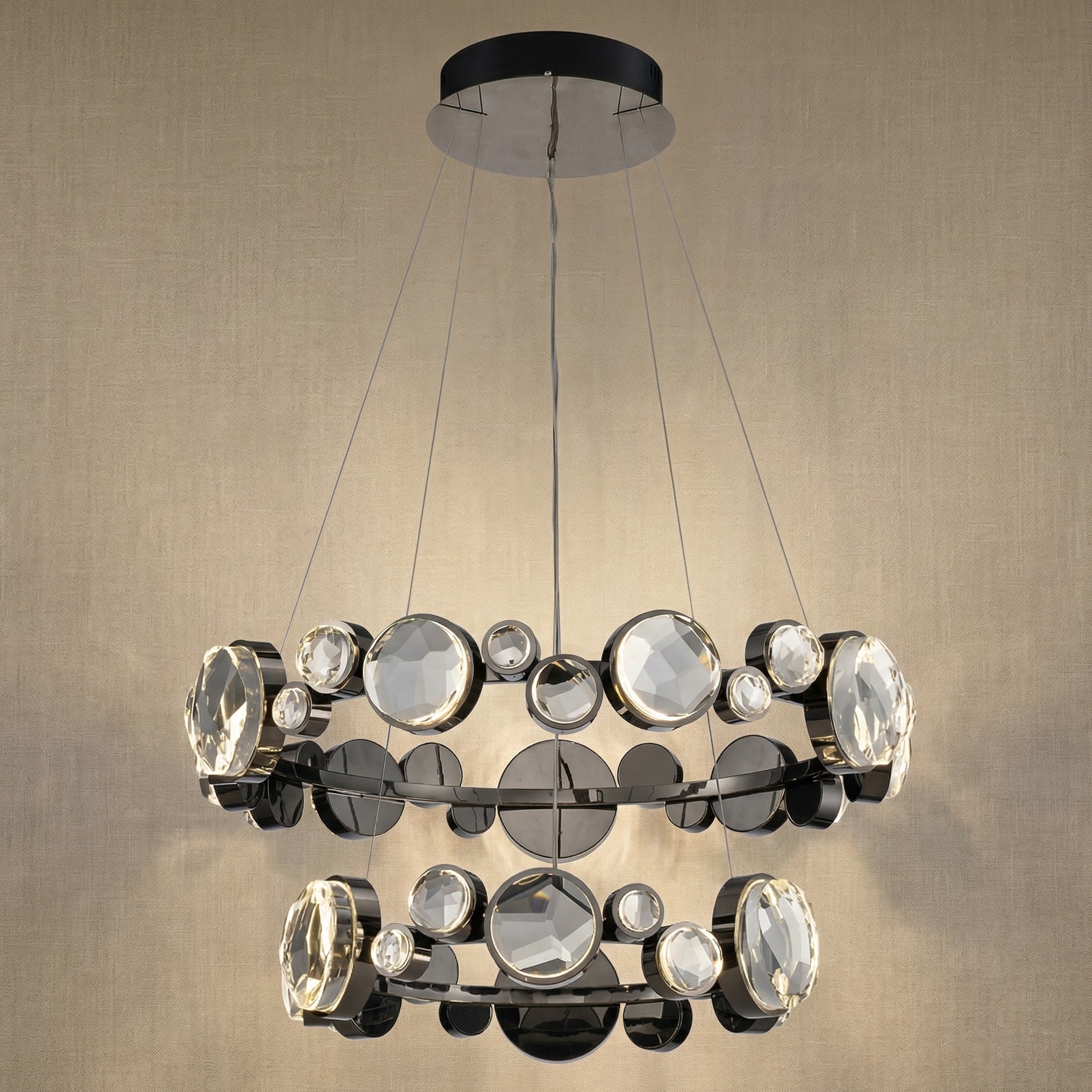 Yiosi Series Nested Crystal Pendant Light Style C - 22" (Dia 560mm)