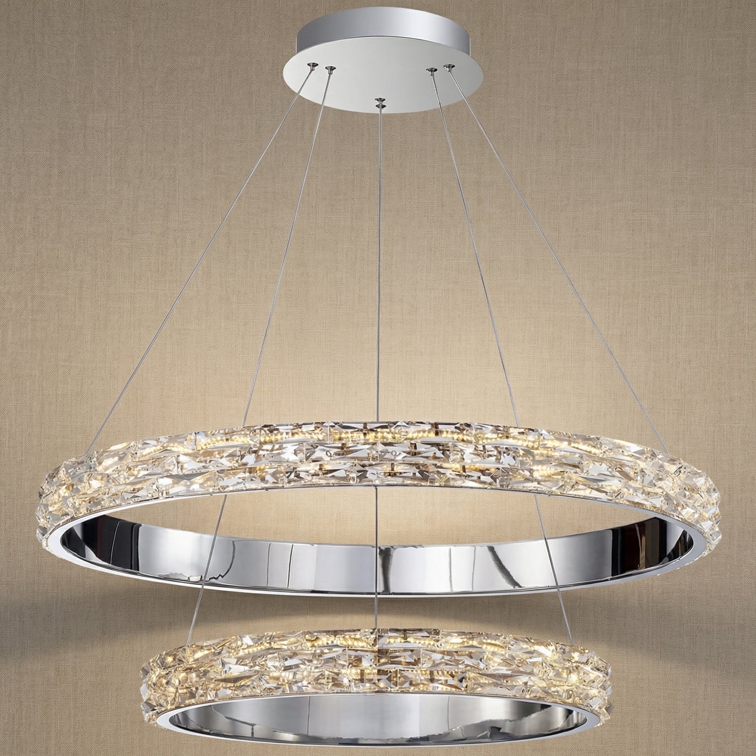 Yiosi Series Nested Crystal Pendant Light Style D - 32" (Dia 820mm)