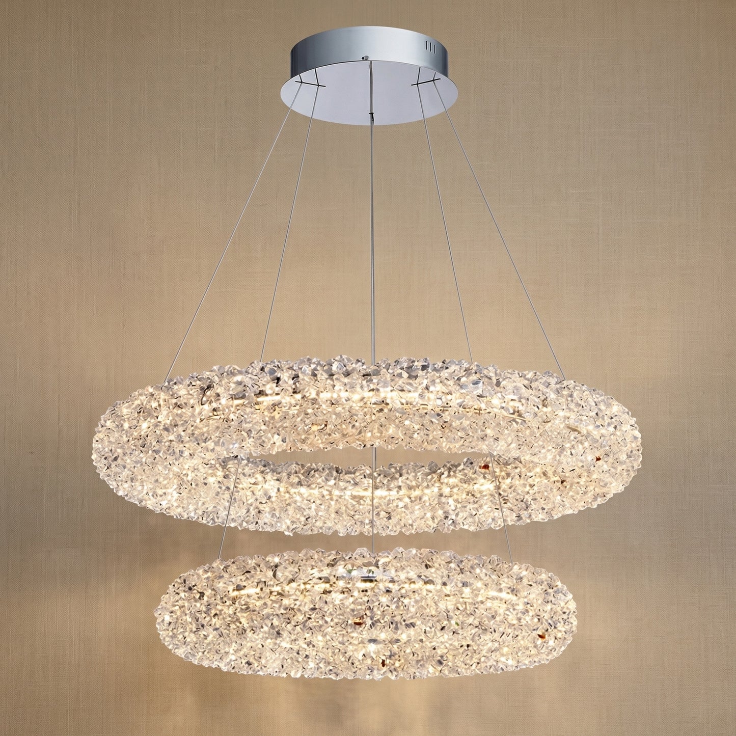 Yiosi Series Nested Crystal Pendant Light Style F - 31" (Dia 800mm)