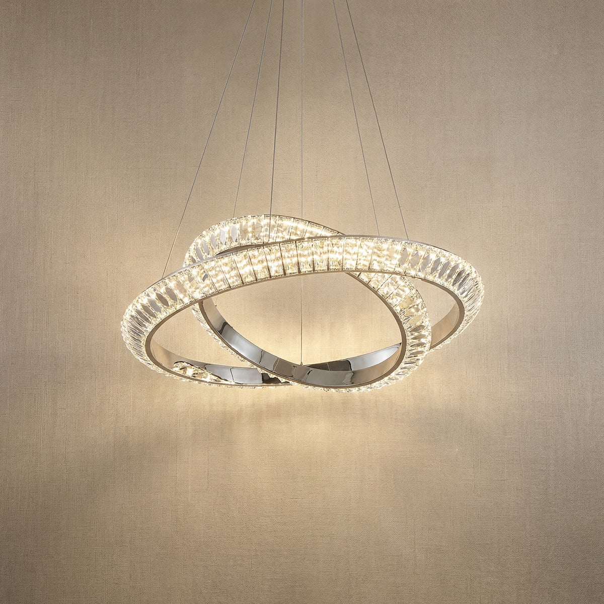 Yiosi Series Nested Crystal Pendant Light Style G - Style 800+600国产水晶