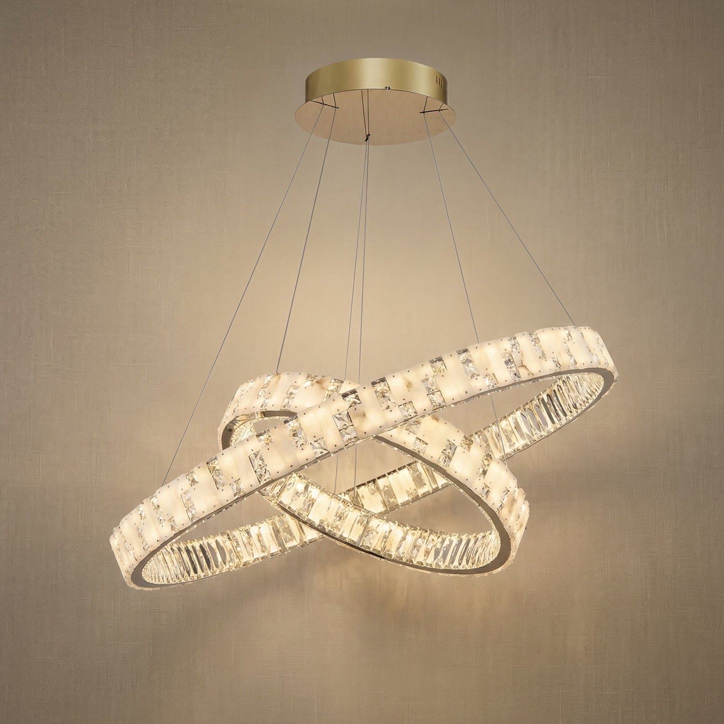 Yiosi Series Nested Crystal Pendant Light Style H - 37" (Dia 950mm)