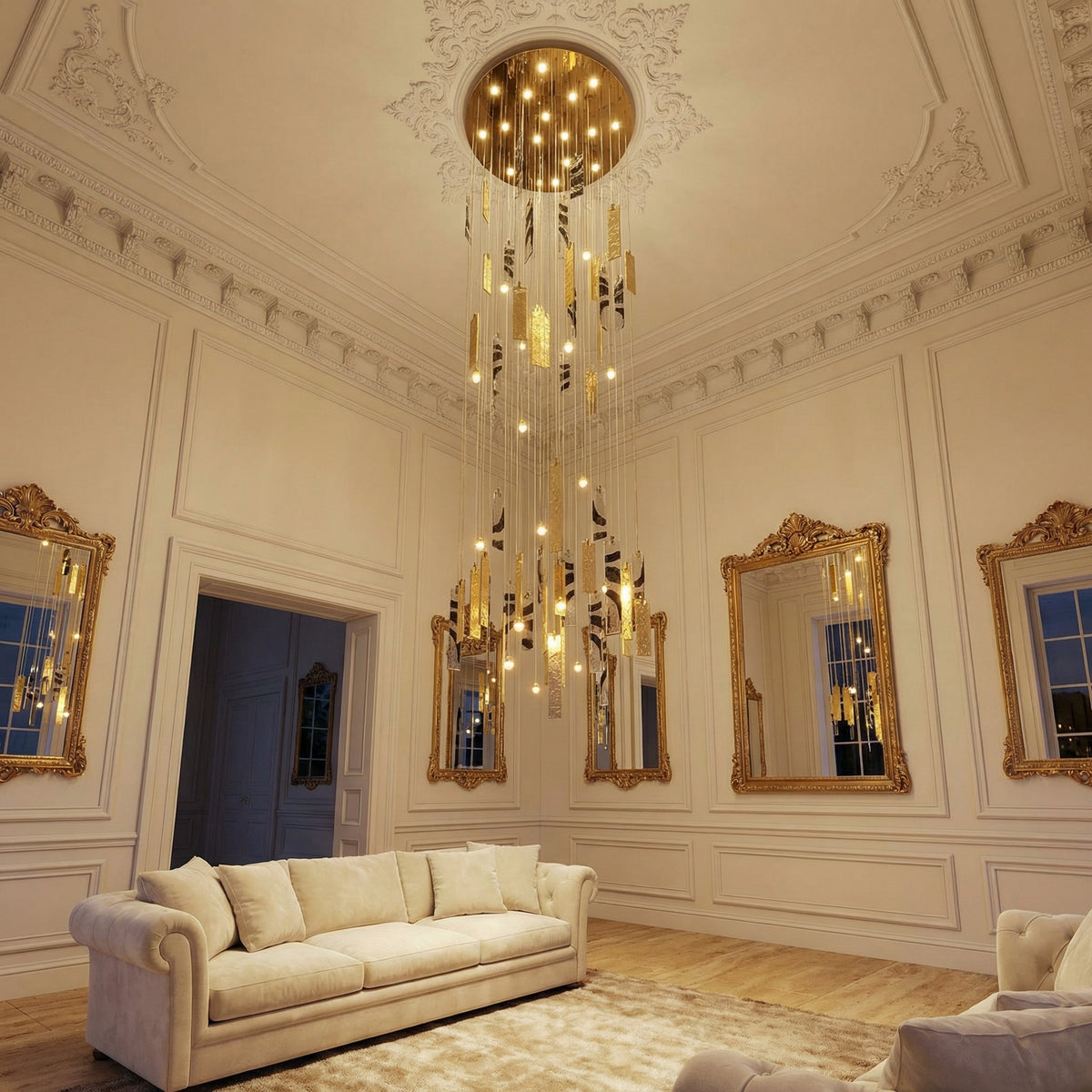 Yiosi Series Nested Grand Glass Pendant Light - scene-1