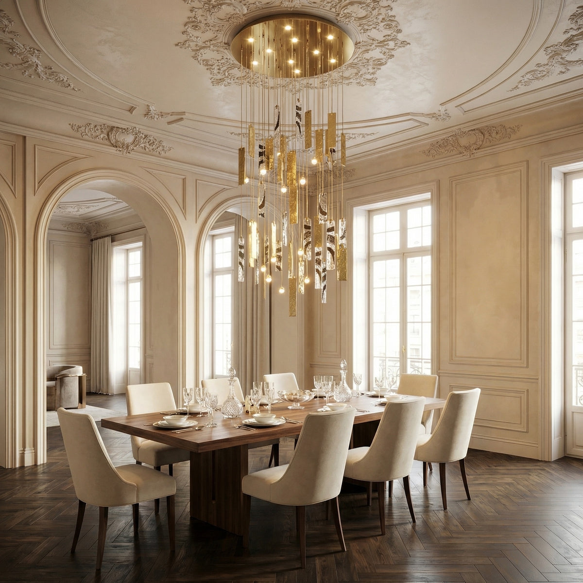 Yiosi Series Nested Grand Glass Pendant Light - scene-2