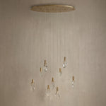 Yiosi Series Oval Crystal Pendant Light 39" Style A - dark