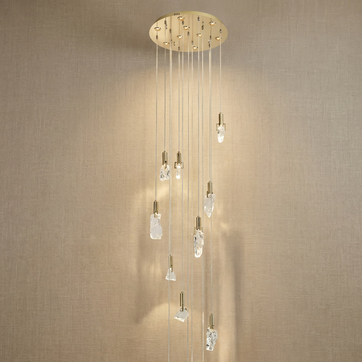 Yiosi Series Oval Crystal Pendant Light 39" Style A - 22" (Dia 550mm)