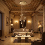 Yiosi Series Oval Crystal Pendant Light 39" Style A - scene-3