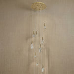 Yiosi Series Oval Crystal Pendant Light 39" Style A - dark