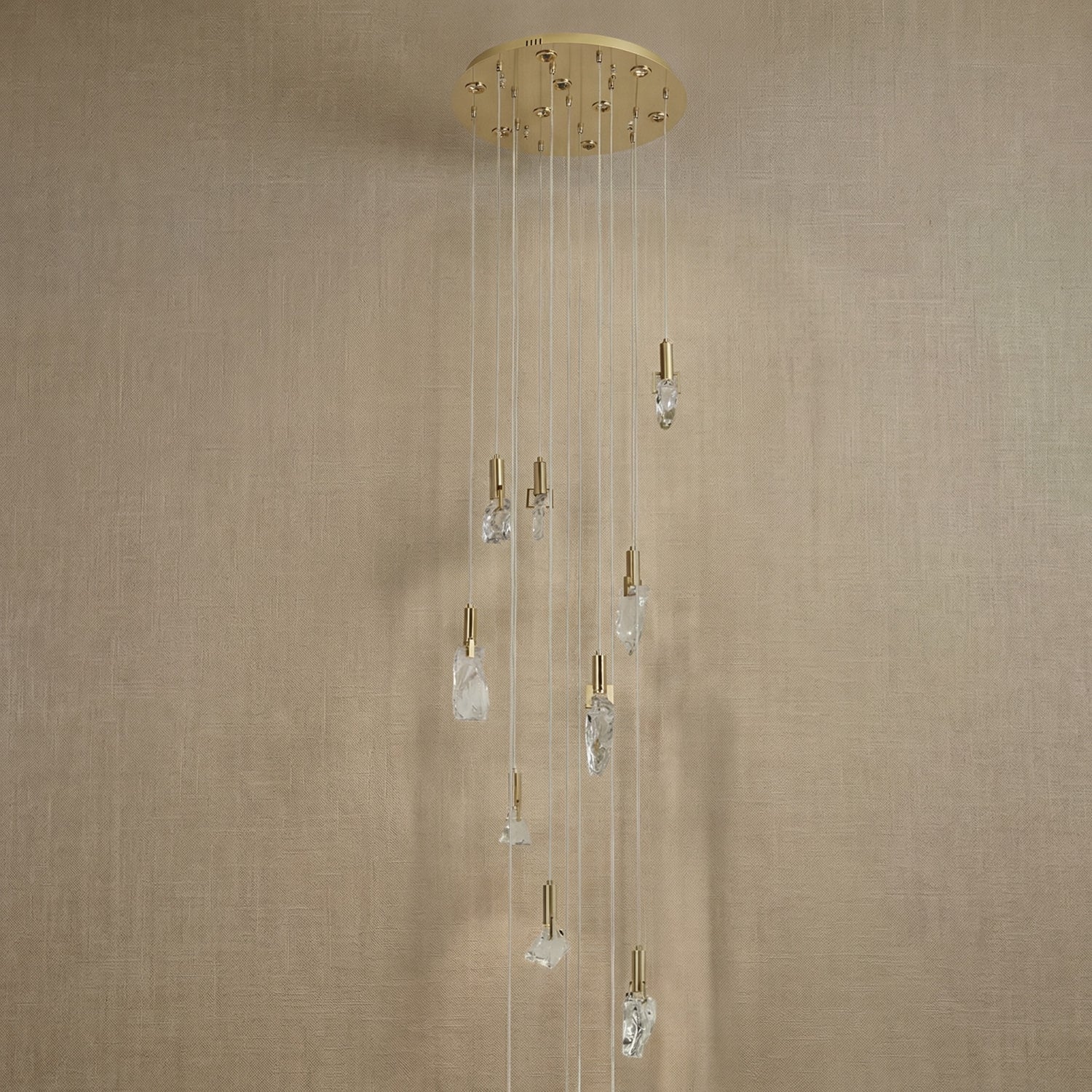 Yiosi Series Oval Crystal Pendant Light 39" Style A - dark