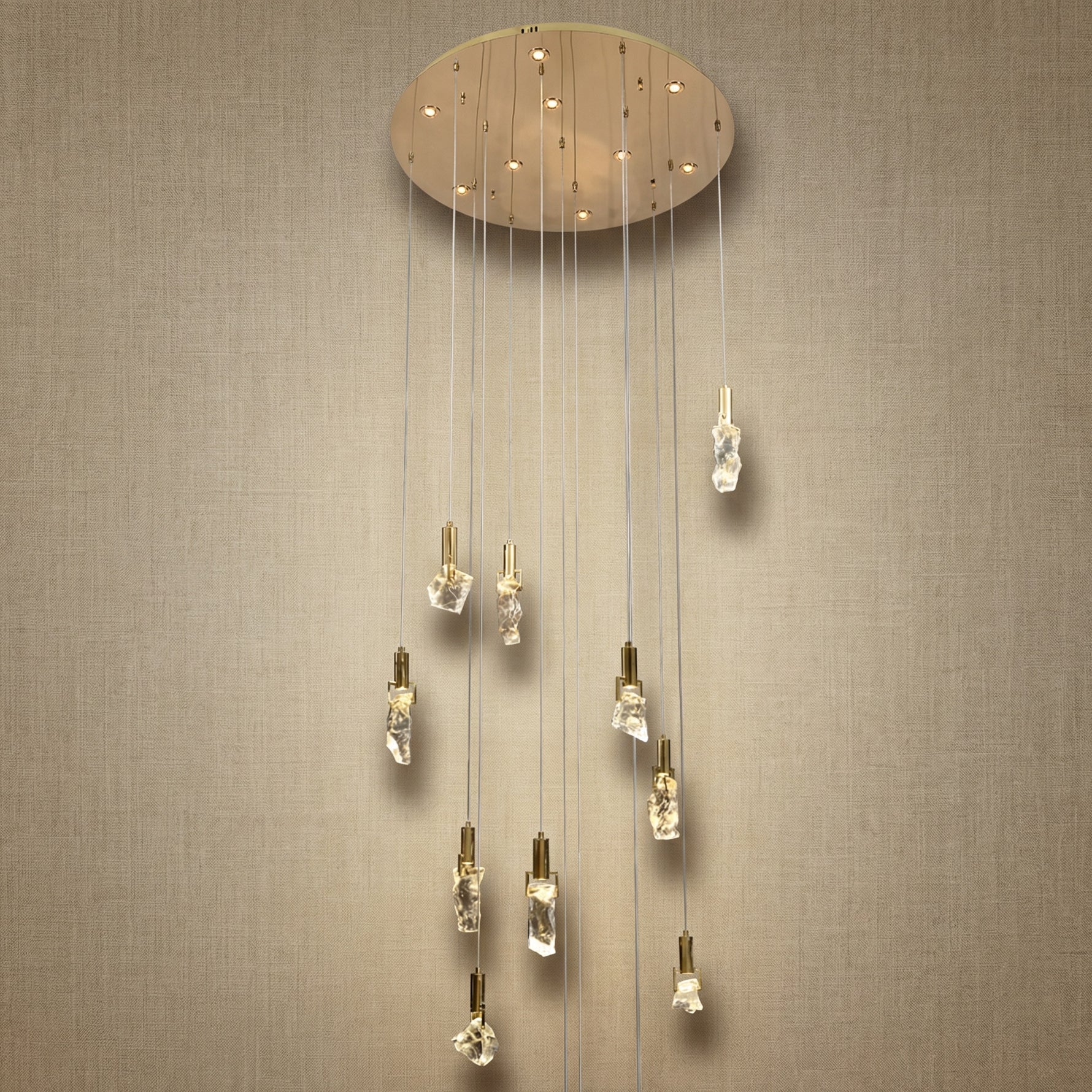 Yiosi Series Oval Crystal Pendant Light 39" Style A - 31" (Dia 800mm)