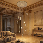 Yiosi Series Oval Crystal Pendant Light 39" Style A - scene-3