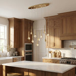 Yiosi Series Oval Crystal Pendant Light 39" Style B - scene-2