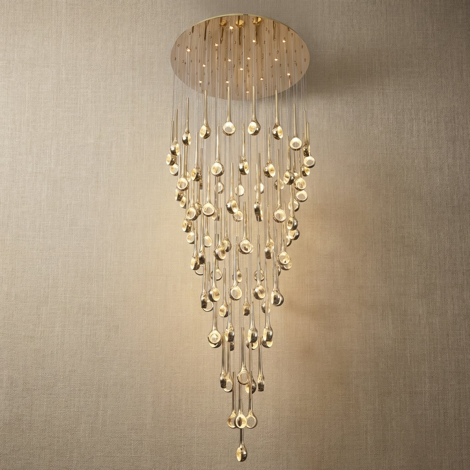 Yiosi Series Oval Crystal Pendant Light 39" Style B - 47" (Dia 1200mm)