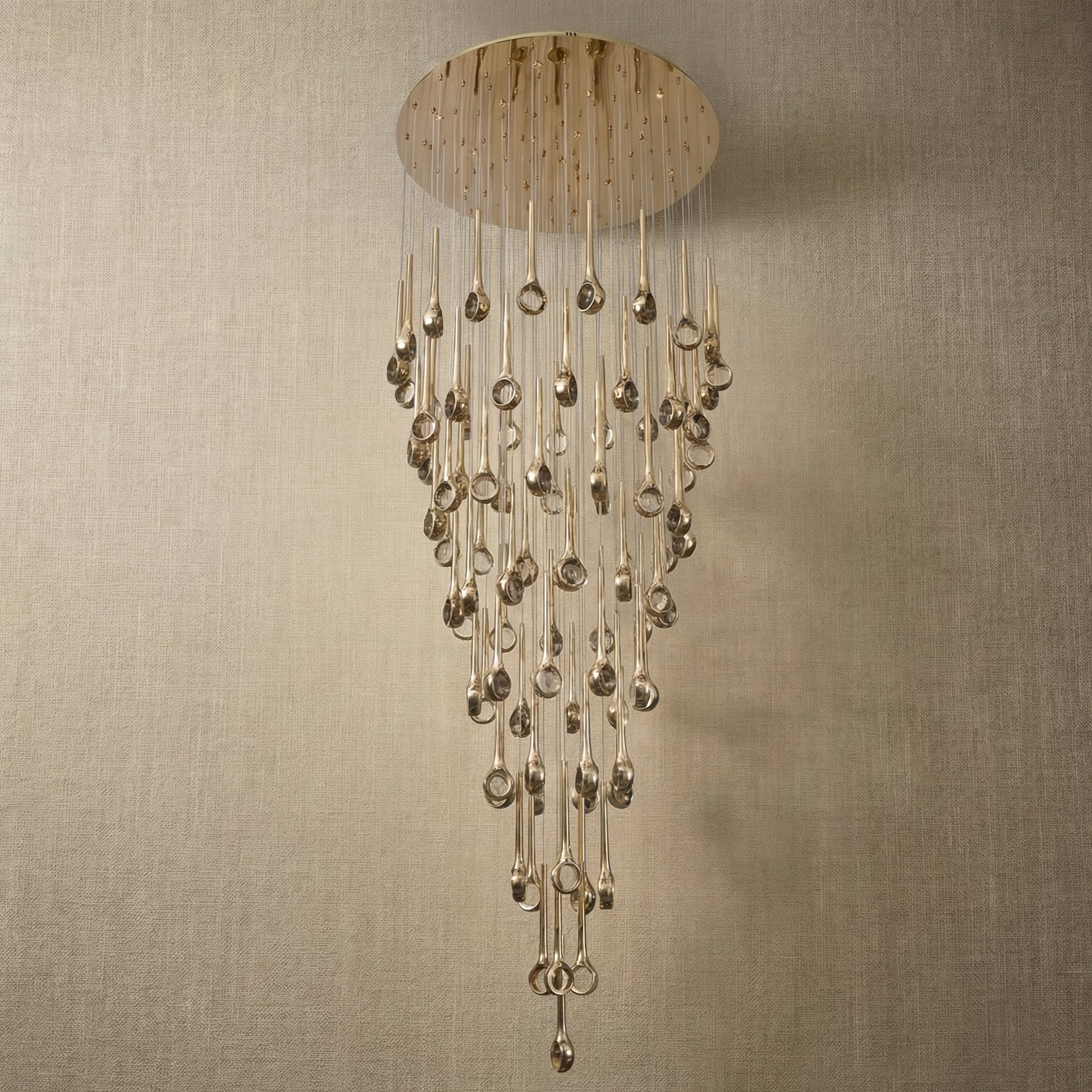 Yiosi Series Oval Crystal Pendant Light 39" Style B - dark