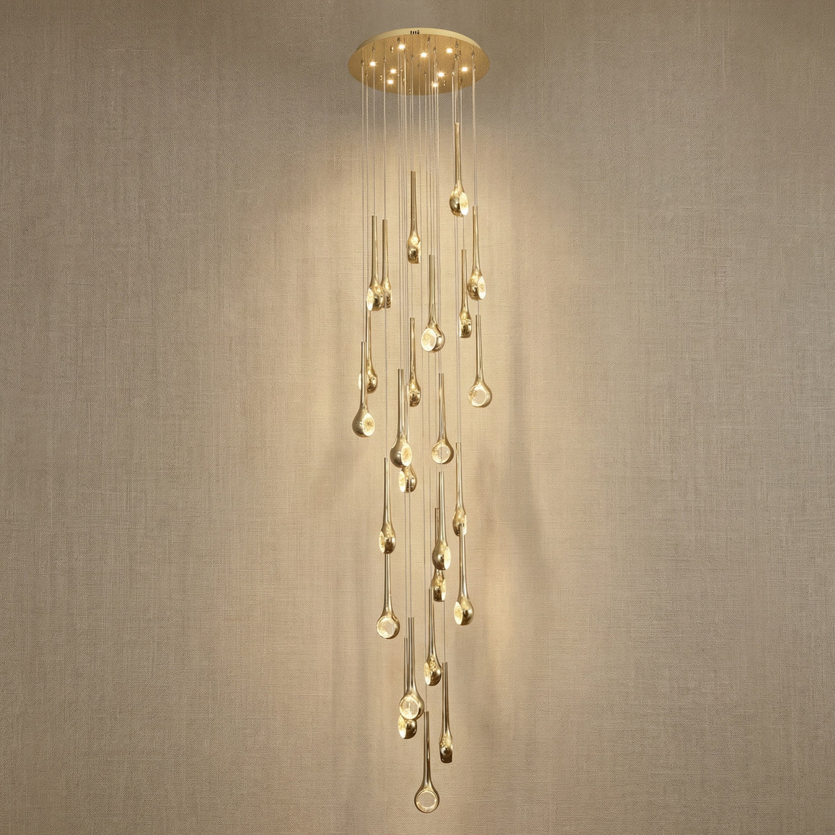 Yiosi Series Oval Crystal Pendant Light 39" Style B - 24" (Dia 600mm)