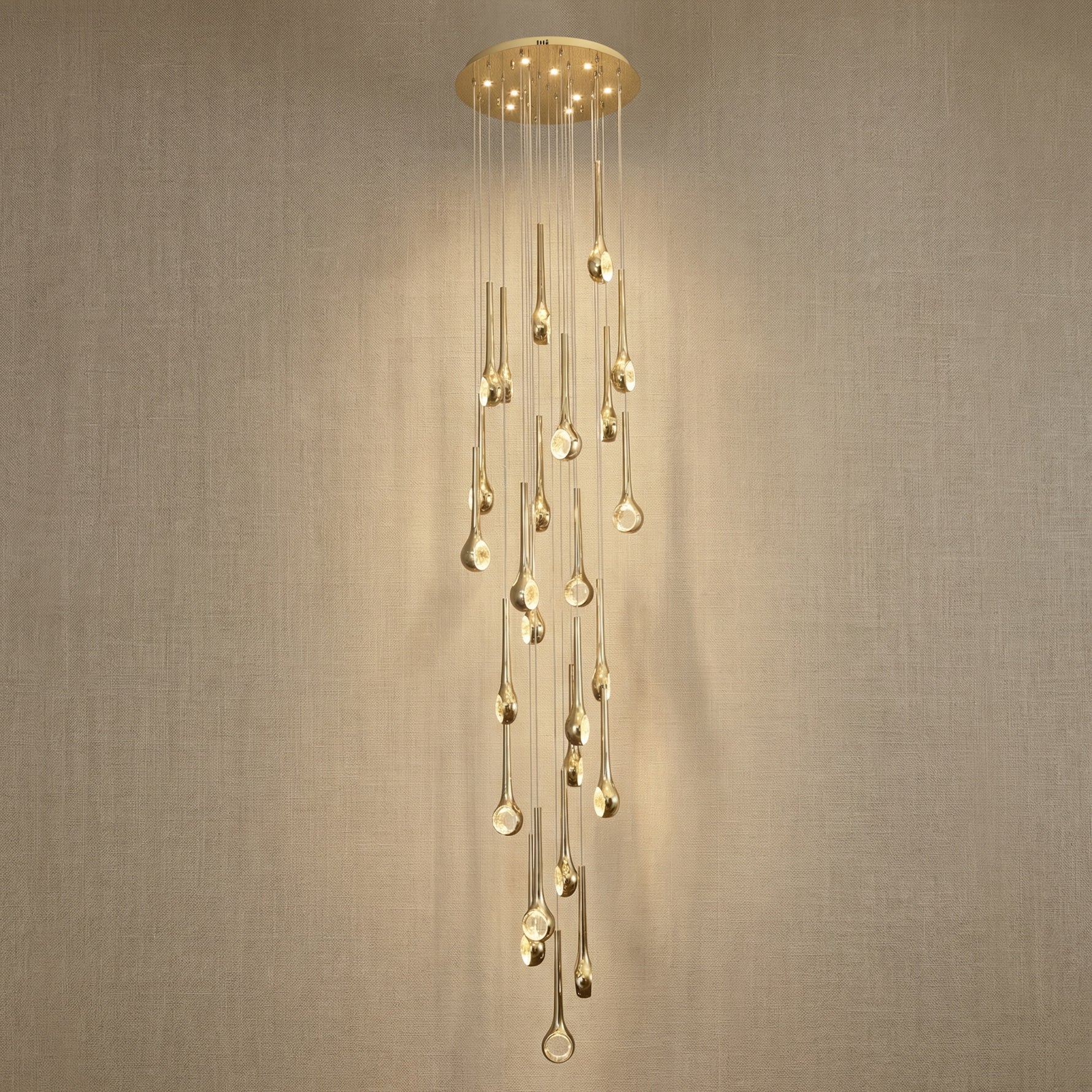 Yiosi Series Oval Crystal Pendant Light 39" Style B - 24" (Dia 600mm)