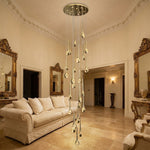 Yiosi Series Oval Crystal Pendant Light 39" Style B - scene-1