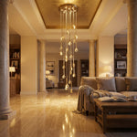 Yiosi Series Oval Crystal Pendant Light 39" Style B - scene-3