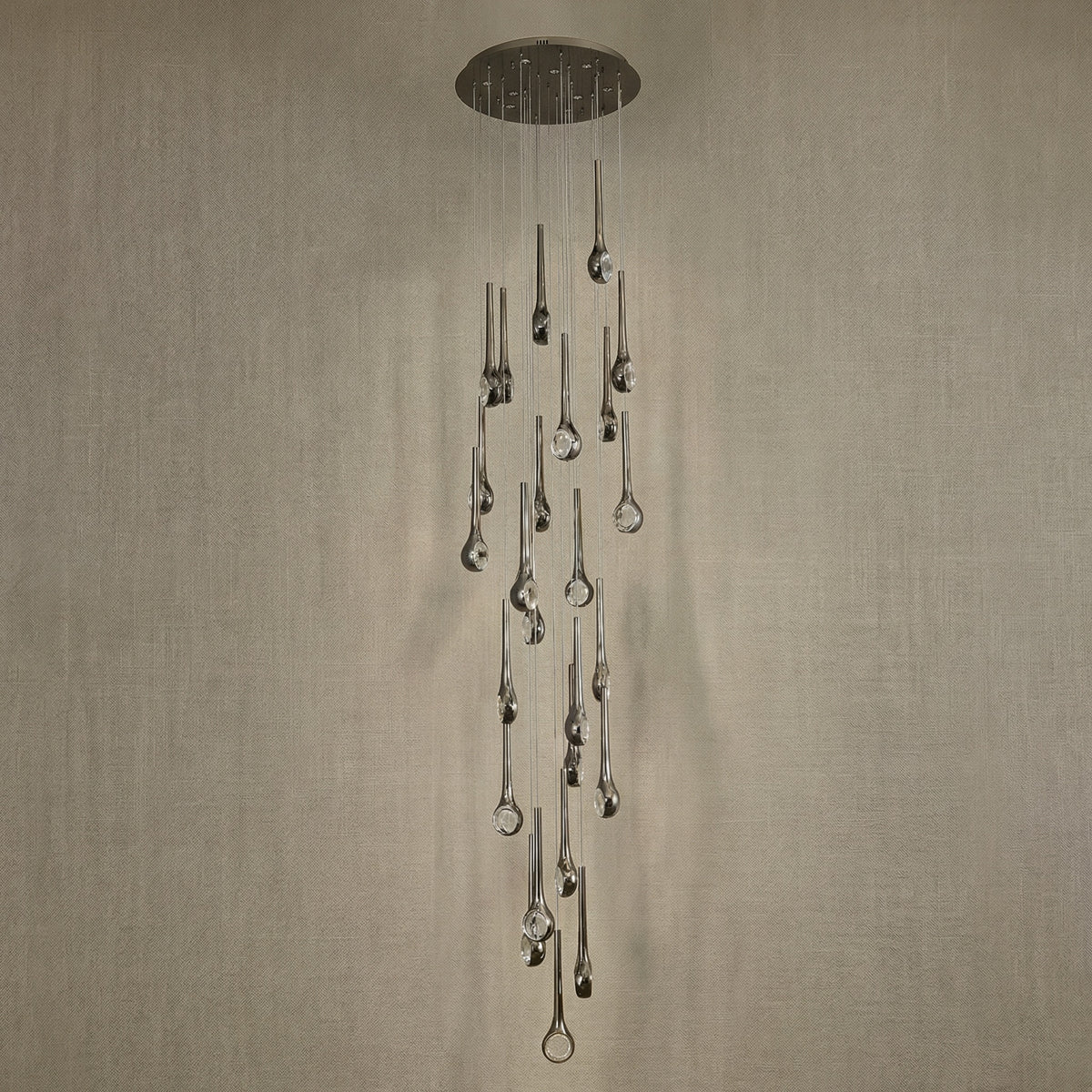 Yiosi Series Oval Crystal Pendant Light 39" Style B - dark