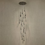 Yiosi Series Oval Crystal Pendant Light 39" Style B - dark