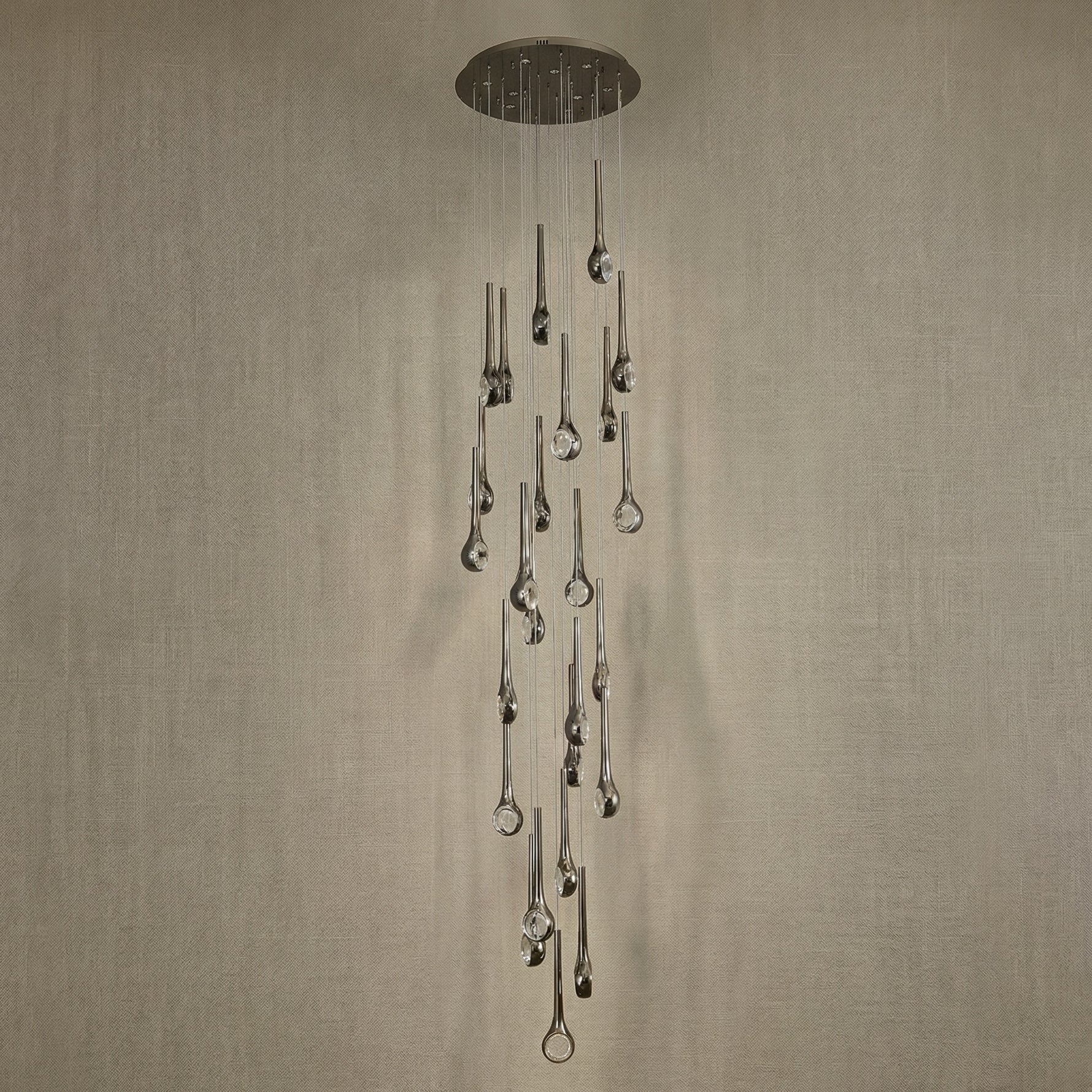 Yiosi Series Oval Crystal Pendant Light 39" Style B - dark