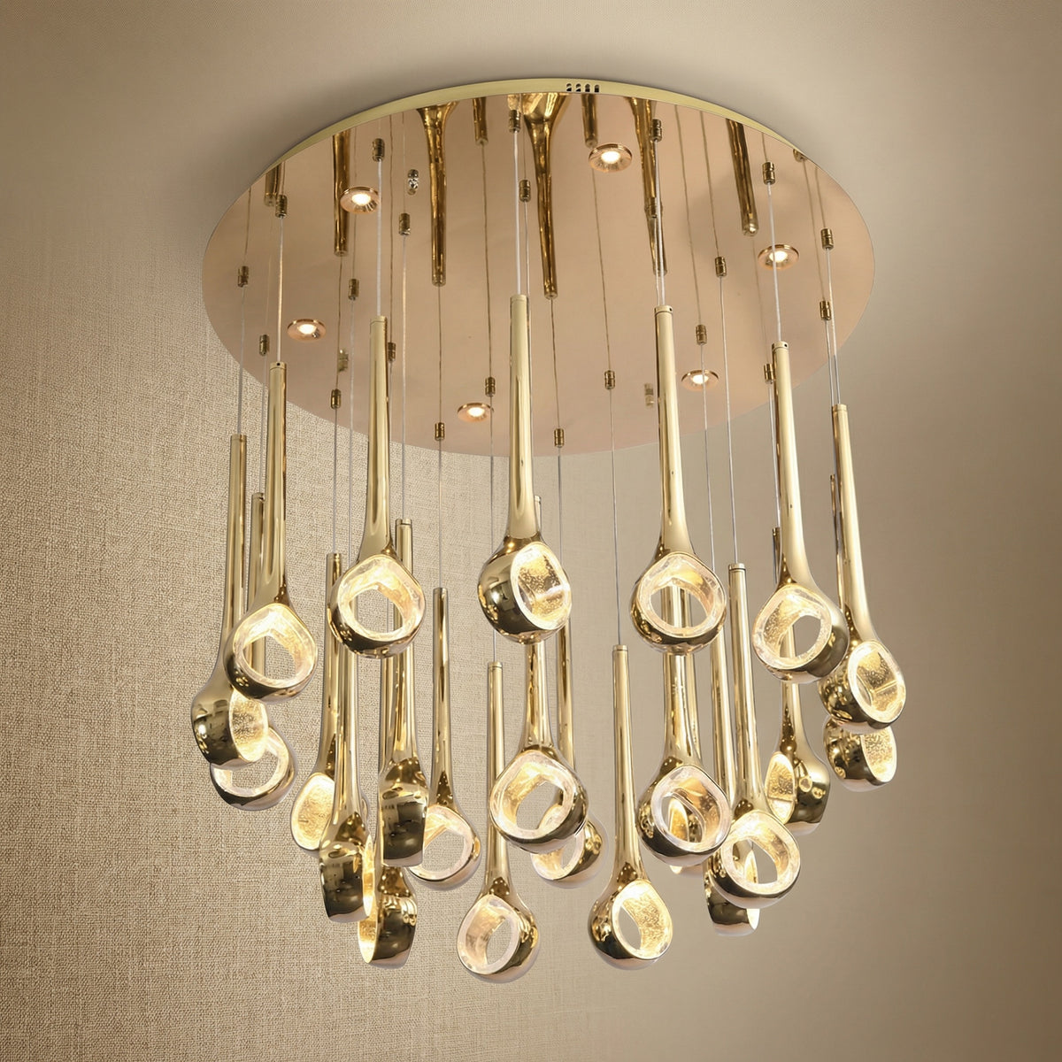 Yiosi Series Oval Crystal Pendant Light 39" Style B - 31" (Dia 800mm)