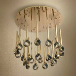 Yiosi Series Oval Crystal Pendant Light 39" Style B - dark