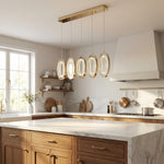 Yiosi Series Oval Crystal Pendant Light 39" Style C - scene-2
