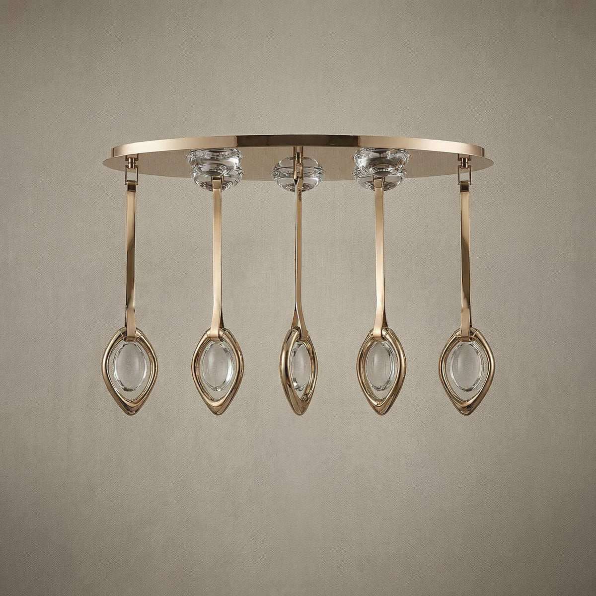 Yiosi Series Oval Crystal Pendant Light 39" Style C - dark