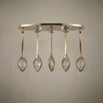 Yiosi Series Oval Crystal Pendant Light 39" Style C - dark