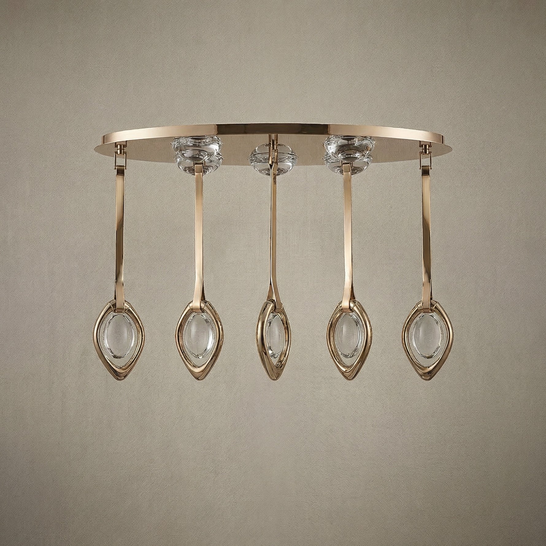 Yiosi Series Oval Crystal Pendant Light 39" Style C - dark