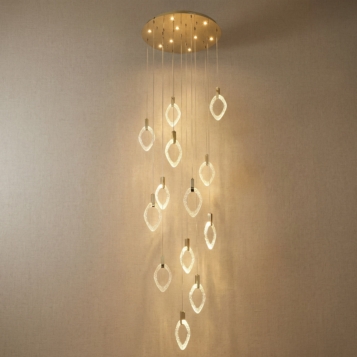 Yiosi Series Oval Crystal Pendant Light 39" Style C - 31" (Dia 800mm)