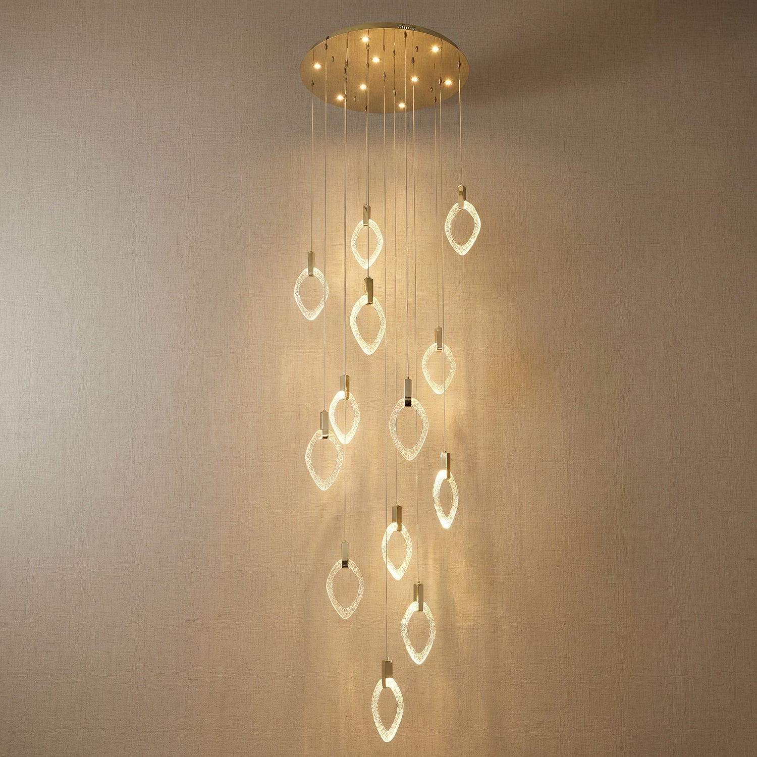 Yiosi Series Oval Crystal Pendant Light 39" Style C - 31" (Dia 800mm)