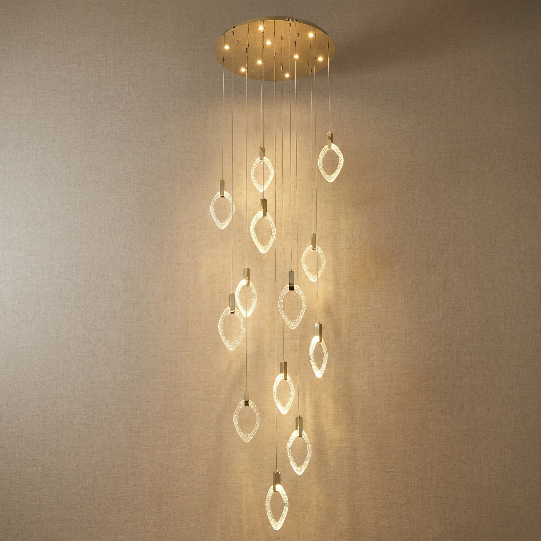Yiosi Series Oval Crystal Pendant Light 39" Style C - 31" (Dia 800mm)