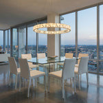 Yiosi Series Oval Crystal Pendant Light 52" - scene-2