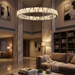 Yiosi Series Oval Crystal Pendant Light 52" - scene-3