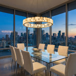 Yiosi Series Oval Crystal Pendant Light 52" - scene-2