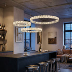 Yiosi Series Oval Crystal Pendant Light 52" - scene-3