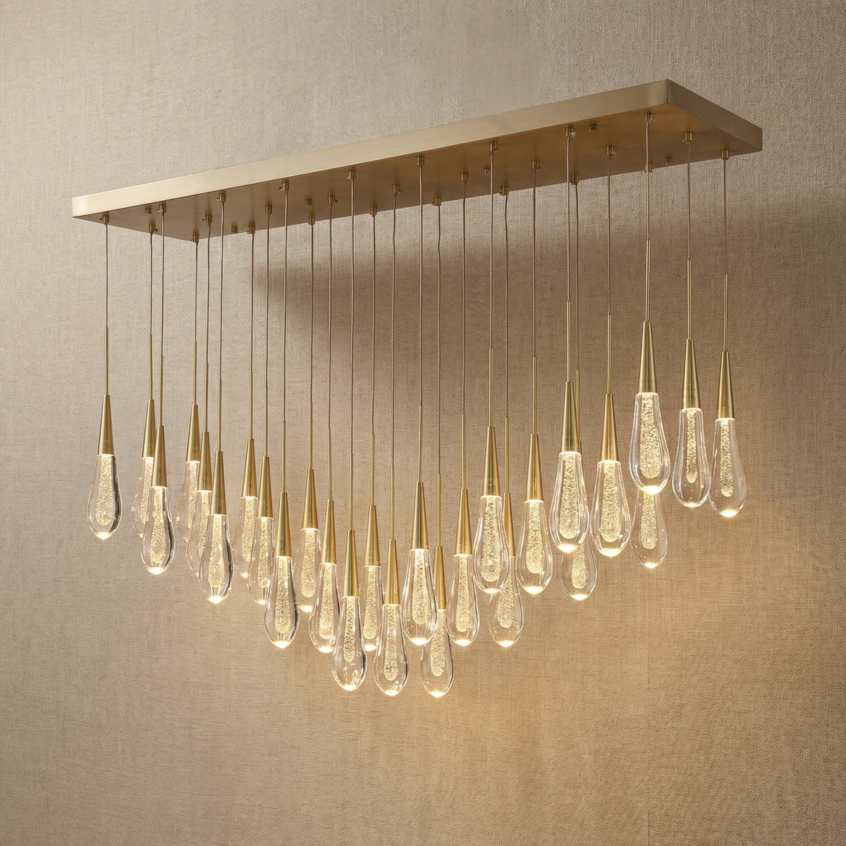 Yiosi Series Oval Glass Pendant Light 39" Style A - 47" Linear (L1200mm)