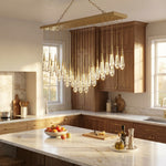 Yiosi Series Oval Glass Pendant Light 39" Style A - scene-2