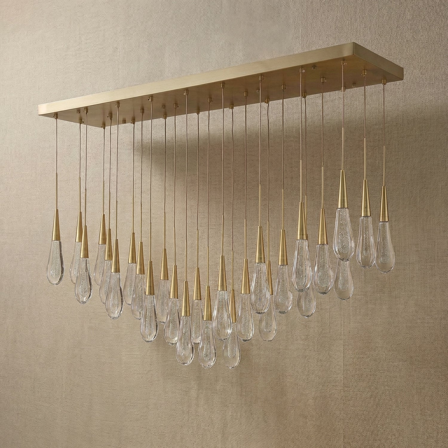 Yiosi Series Oval Glass Pendant Light 39" Style A - dark