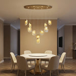 Yiosi Series Oval Glass Pendant Light 39" Style C - scene-1