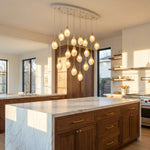 Yiosi Series Oval Glass Pendant Light 39" Style E - scene-2