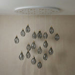Yiosi Series Oval Glass Pendant Light 39" Style E - dark