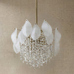 Yiosi Series Oval Glass Pendant Light 39" Style E - dark