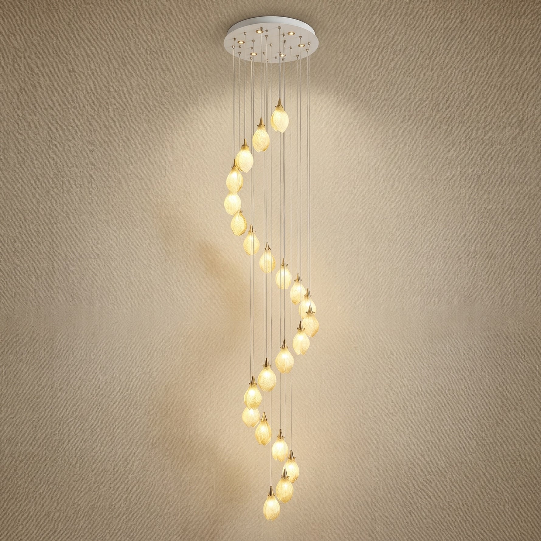 Yiosi Series Oval Glass Pendant Light 39" Style E - 24" (Dia 600mm) Style B